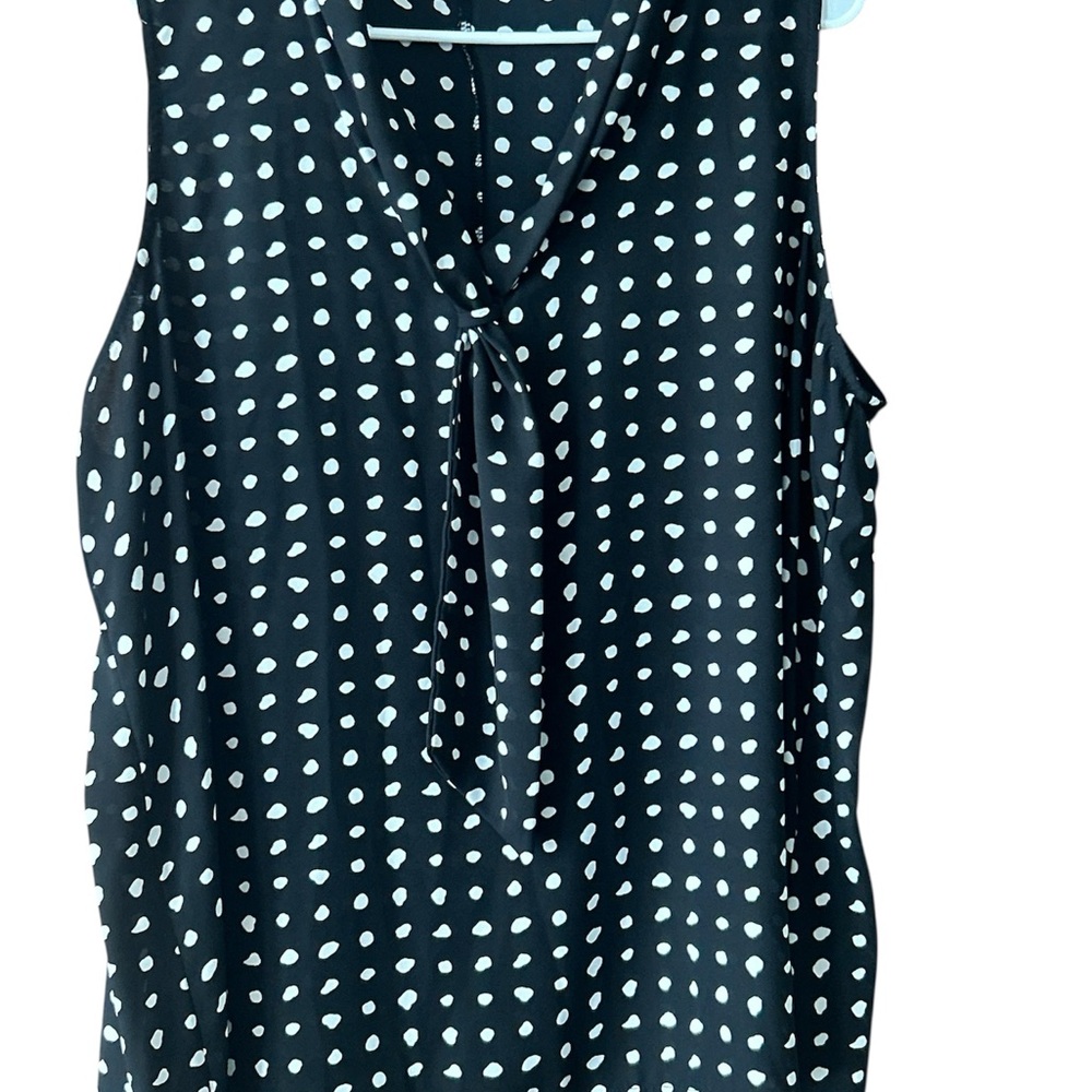 Elegant Black and White Polka Dot Blouse